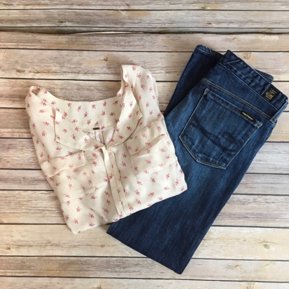 F R E E P E O P L E Floral Button Down Tee - image 2